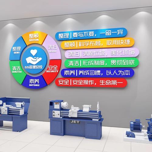 6s安全生产公司企业文化墙面装饰办公室工厂车间管理质量标语贴纸